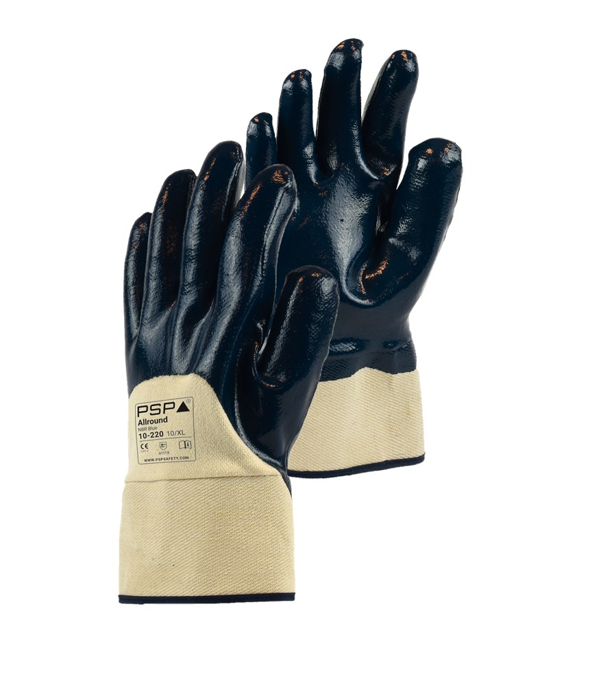 [2.01.10.220.09] PSP - Allround NBR Handschoenen - EN388 4111X, Olie & Vloeistof Bescherming - 10-220 - Blauw (9)