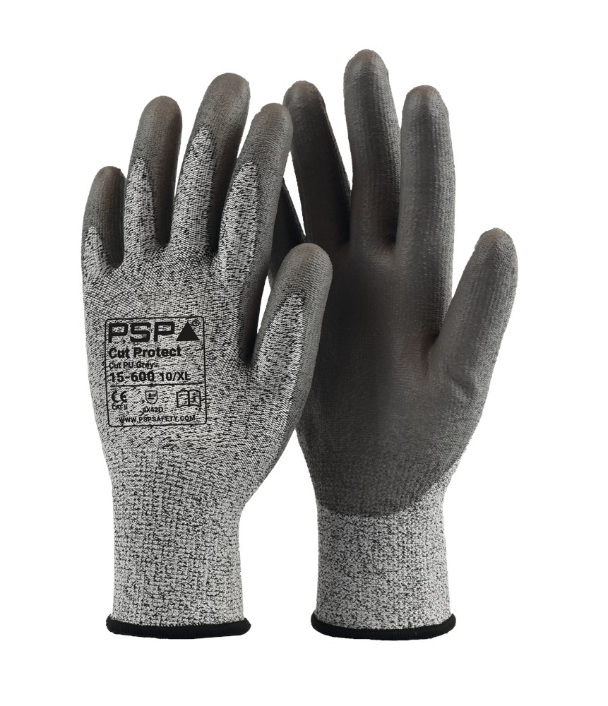 PSP - Snijbestendige handschoenen - Snijweerstand niveau D - 15-600 - Grijs