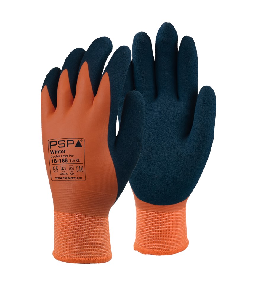 [2.01.18.188.08] PSP - Winter & Vloeistof Bescherming Handschoenen - EN388 3331X, EN511 X2X - 18-188 - Oranje/Zwart (8)