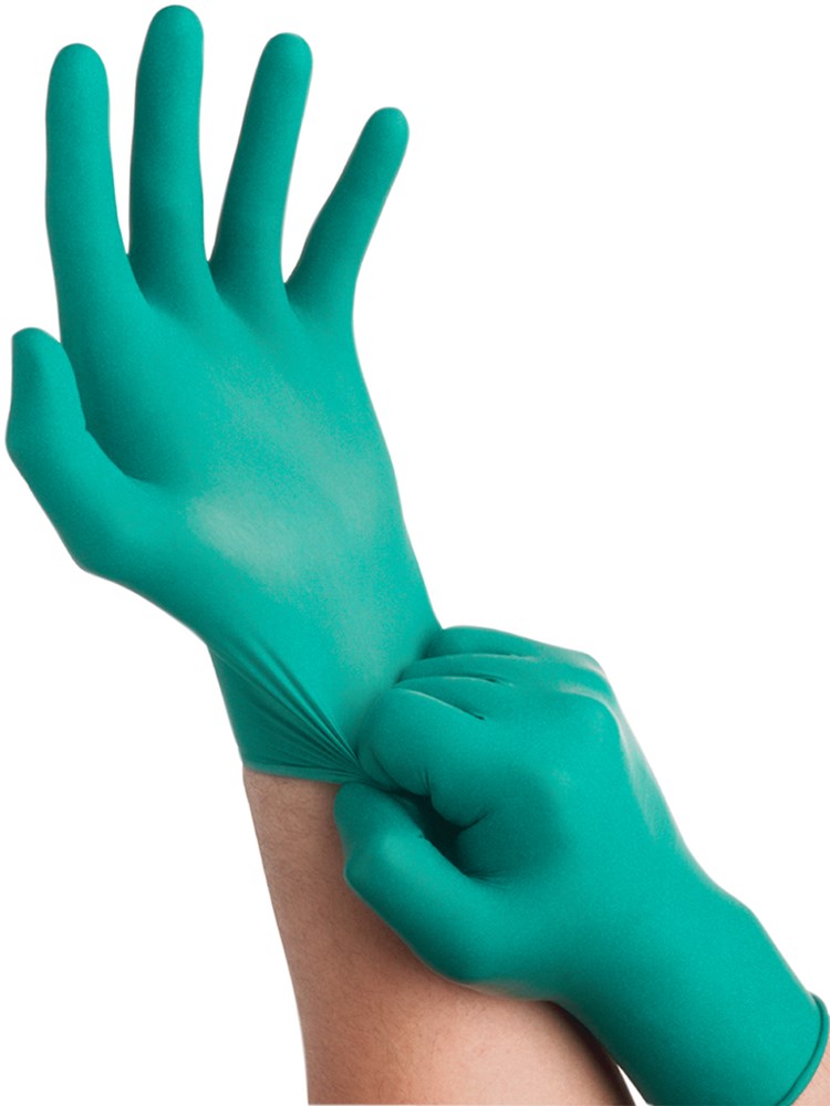 Ansell - Chemisch spatbestendige wegwerphandschoenen - EN388 Niveau 1 abrasie - TouchNTuff 92-600 - Groen