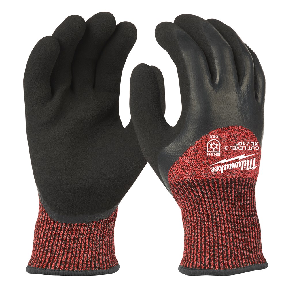 Milwaukee - Winter Snijbestendige Handschoenen - Snijweerstand Niveau C, Koudebestendig - Winter Cut C/3 - Zwart - 1347