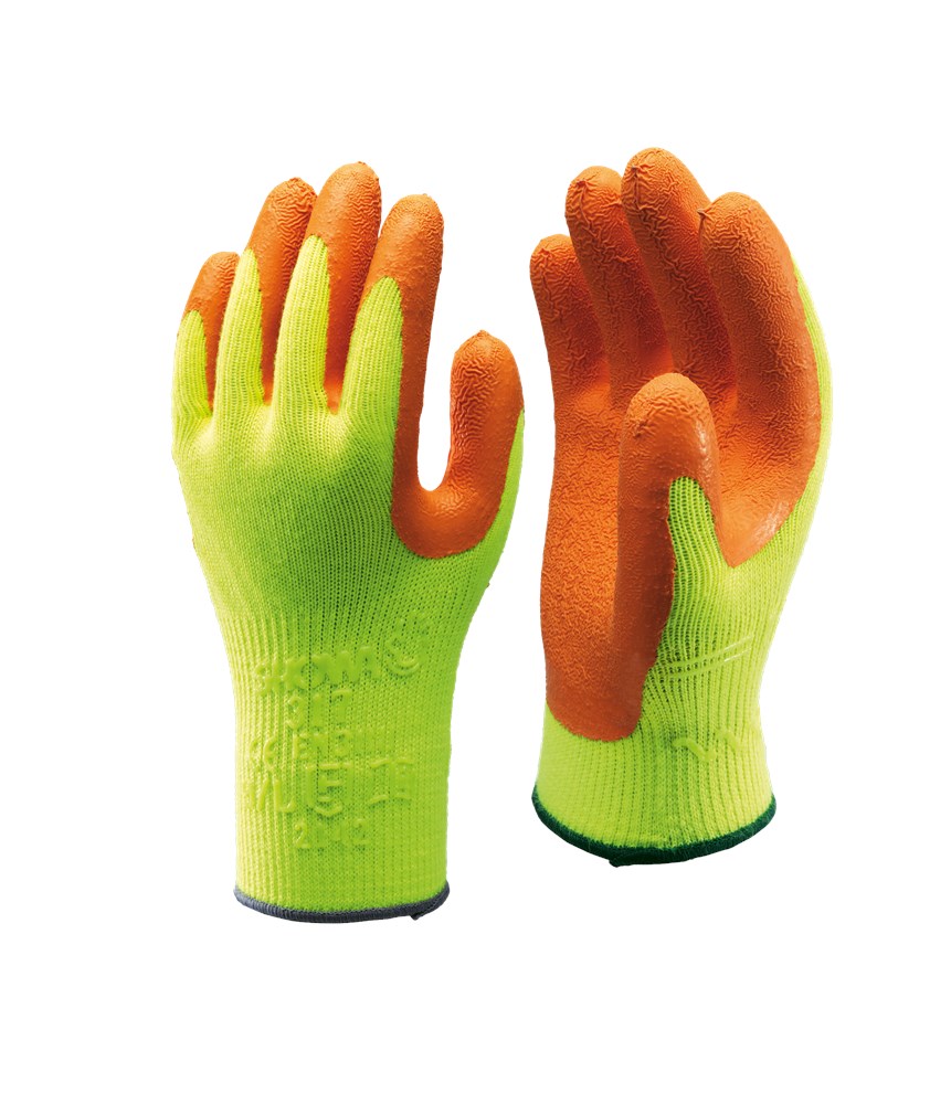 [2.42.00.317.08] Showa - Latex Grip Handschoenen - Hi-Viz - 317 - Geel (8-M)