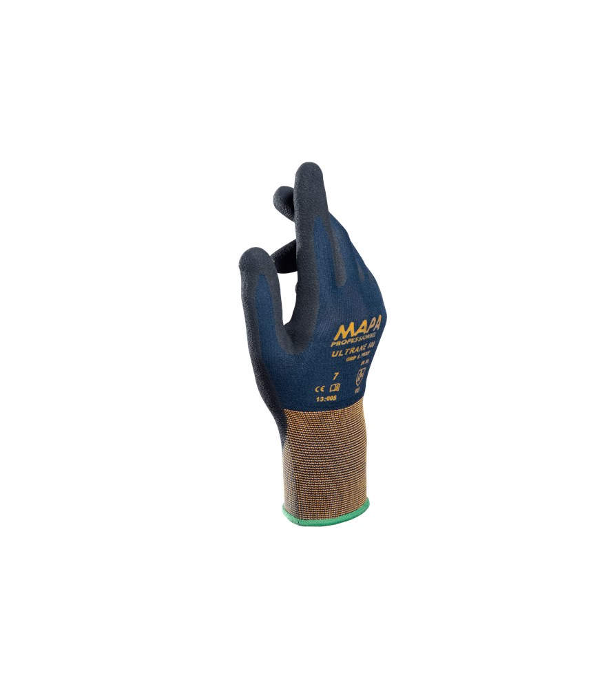 MAPA - Behandelingshandschoenen - Olie- & Slijtvast, Grip & Proof Coating - Ultrane 500 - Zwart