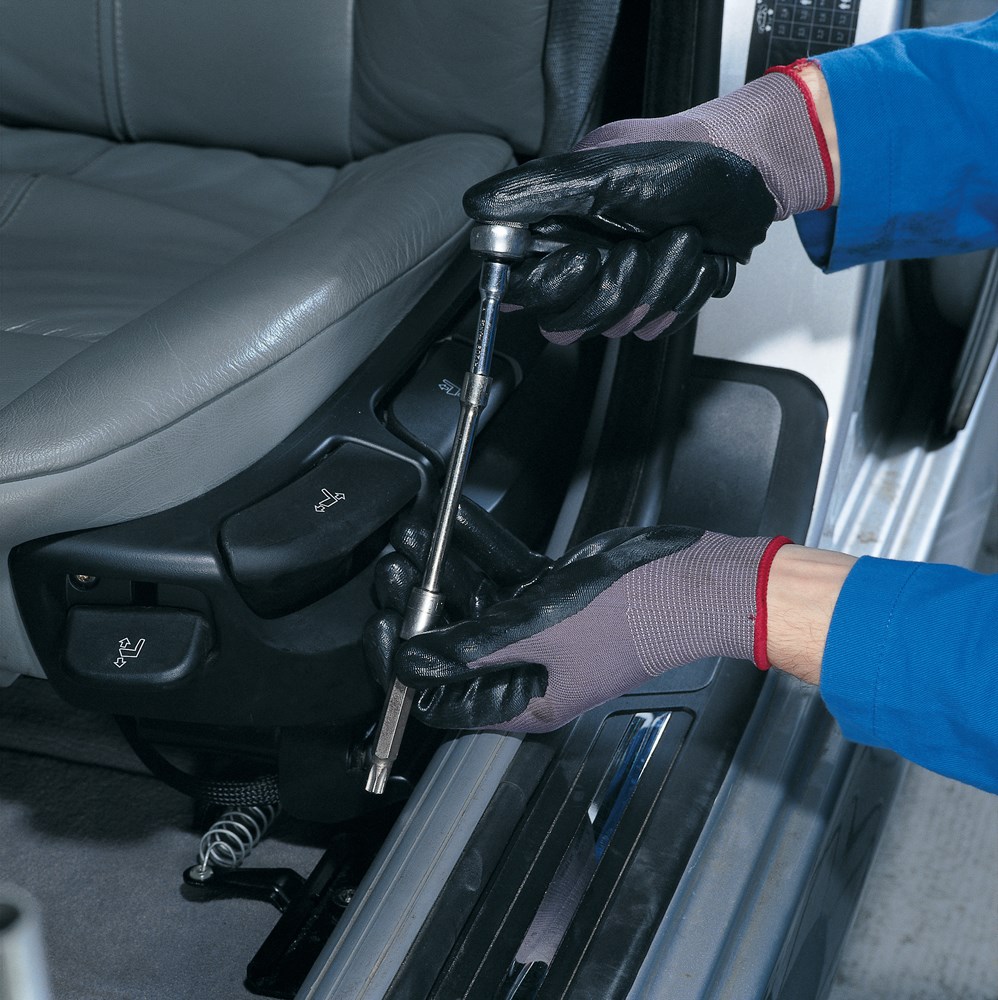 MAPA - Handling Handschoenen - Precisie Grip, Oliebestendigheid, EN388 4121X - Ultrane 553 - Zwart, Grijs