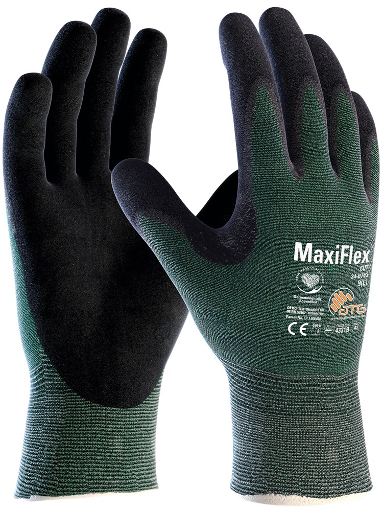 ATG - Snijbestendige handschoenen - Snijweerstand niveau B, Ademend - MaxiFlex Cut - Groen - 34-8743
