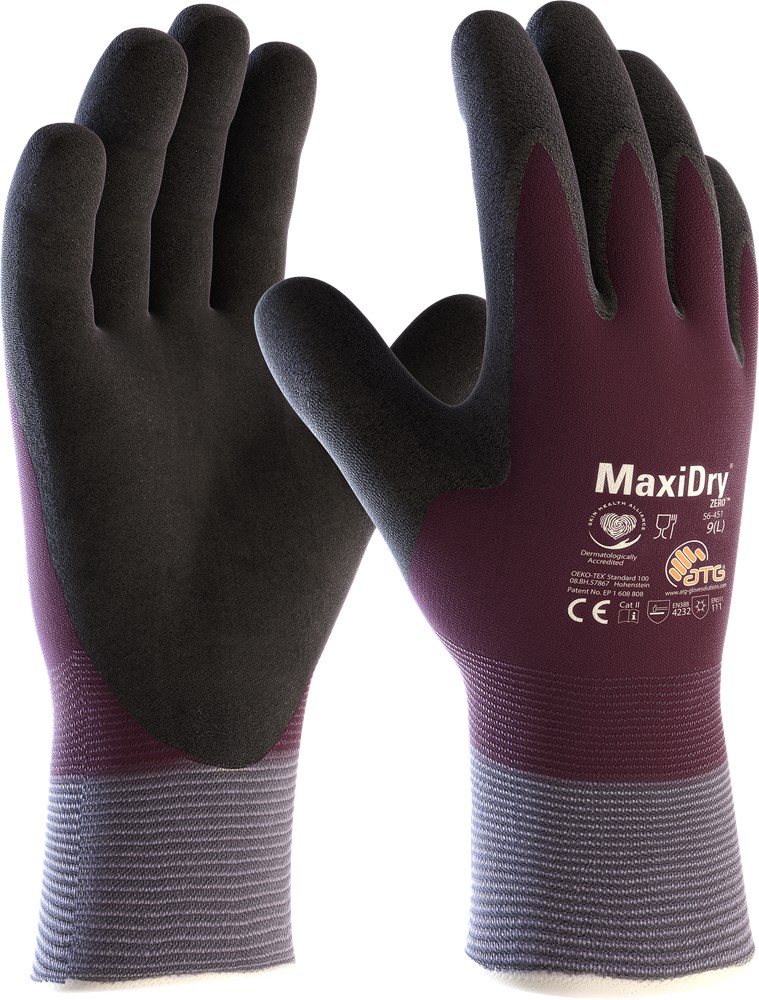 [2.57.56.451.07] ATG - Koude Weer Handschoenen - Vloeistofdicht, Thermische Isolatie, Grip - MaxiDry Zero 56-451 - Zwart/Blauw (7)