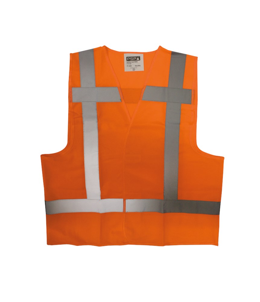 [3.01.77.250.05] PSP - RWS High Visibility Veiligheidsvest - EN ISO 20471 Klasse 2 - 77-250 - Oranje (M/L)