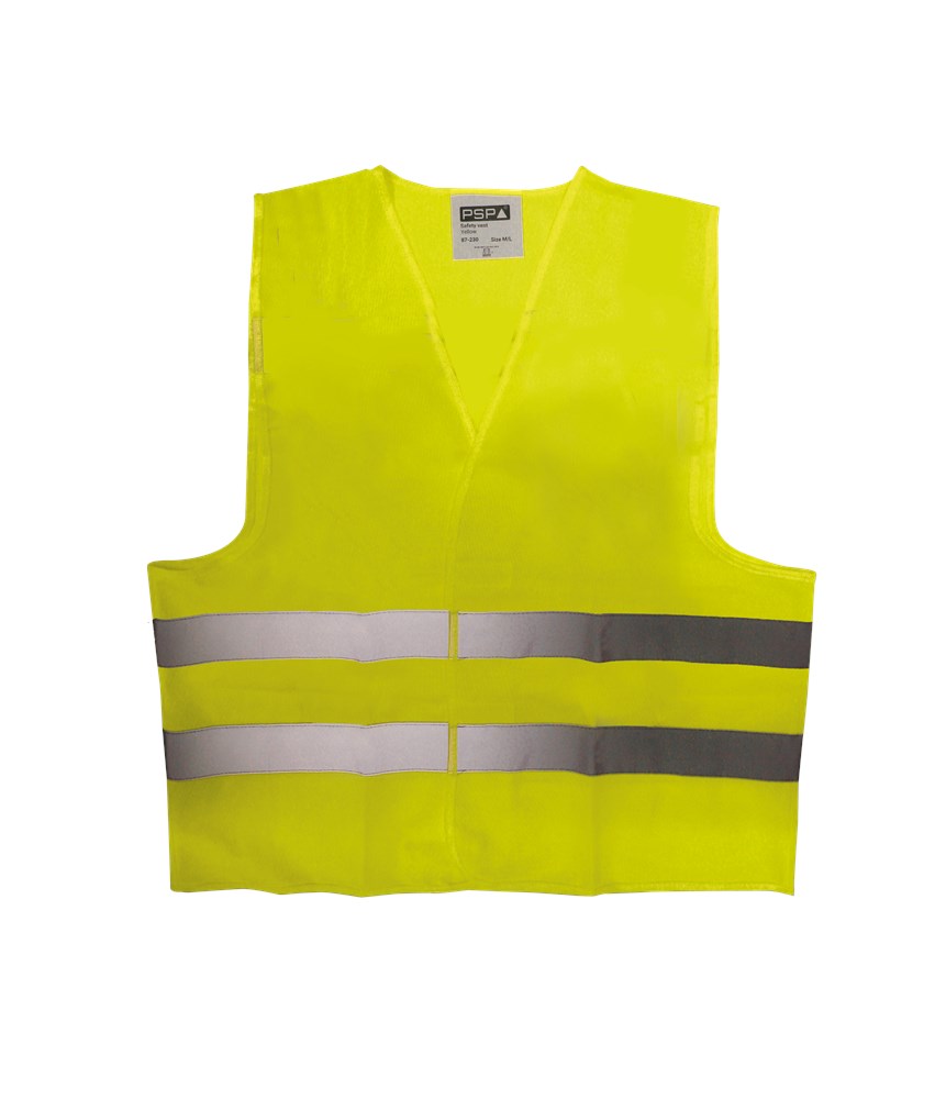 [3.01.87.230.05] PSP - High Visibility Veiligheidsvest - EN ISO 20471 Klasse 2 - 87-230 - Hi-Vis Geel (M/L)
