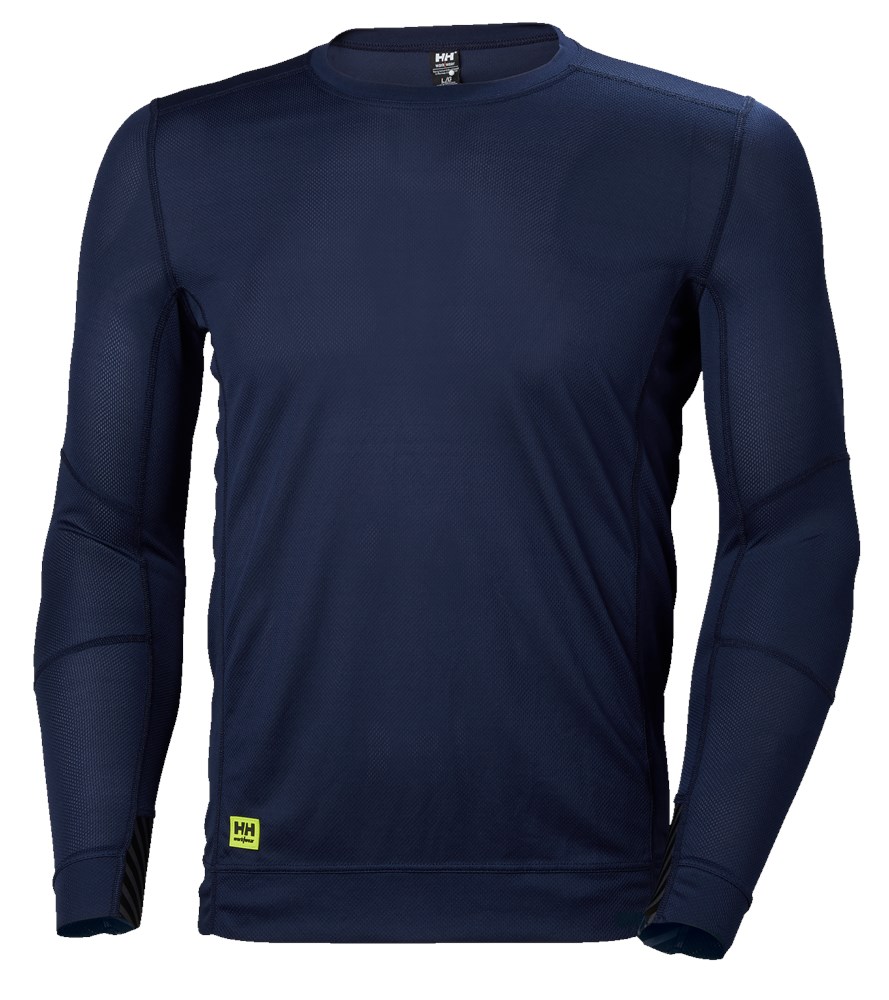 Helly Hansen - Crewneck Basislaag - Vochtafvoerend, Blijf Warm - 75105 Lifa - Marineblauw