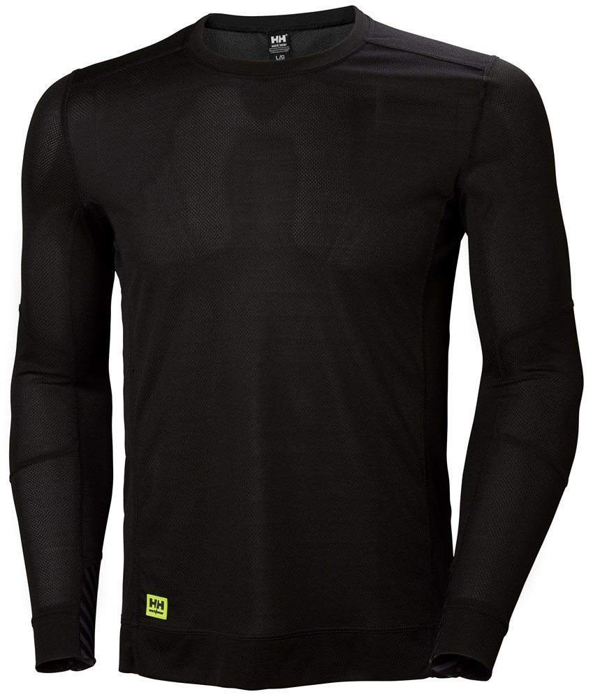 Helly Hansen - Base Layer Crewneck - Vochtafvoerende Lifa Technologie - Zwart - 75105