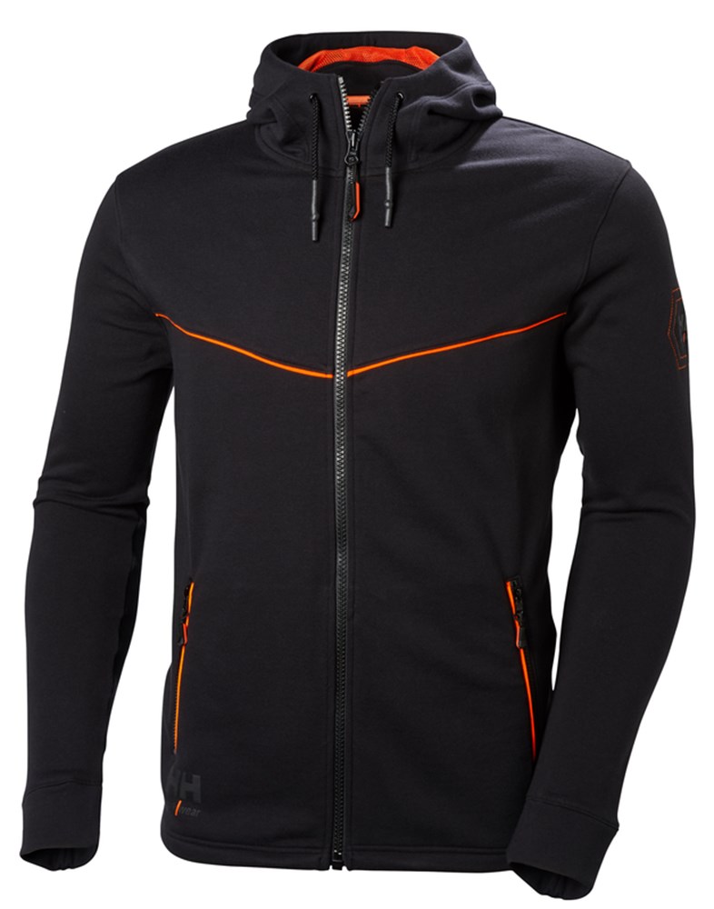 Helly Hansen - Hooded Sweatshirt - YKK Rits, Verstelbare Capuchon & Zoom - Chelsea Evolution - Zwart - 79197