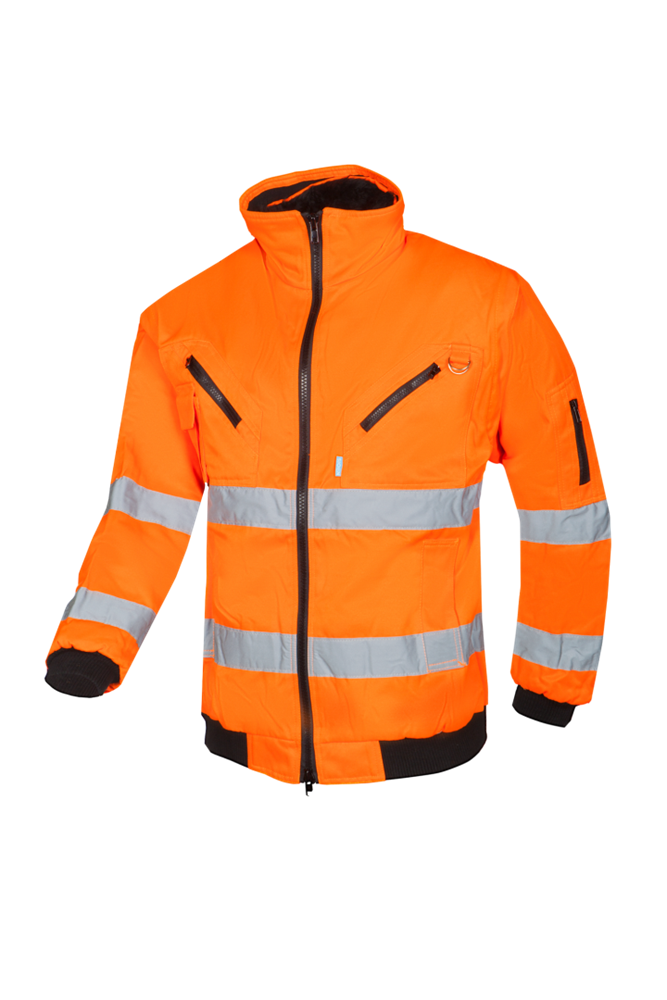 Sioen - Hi-vis Winter Bomberjack - Afneembare Mouwen, EN ISO 20471 Klasse 3 - Sparrow - Fluorescerend Oranje - 029AA2PBE