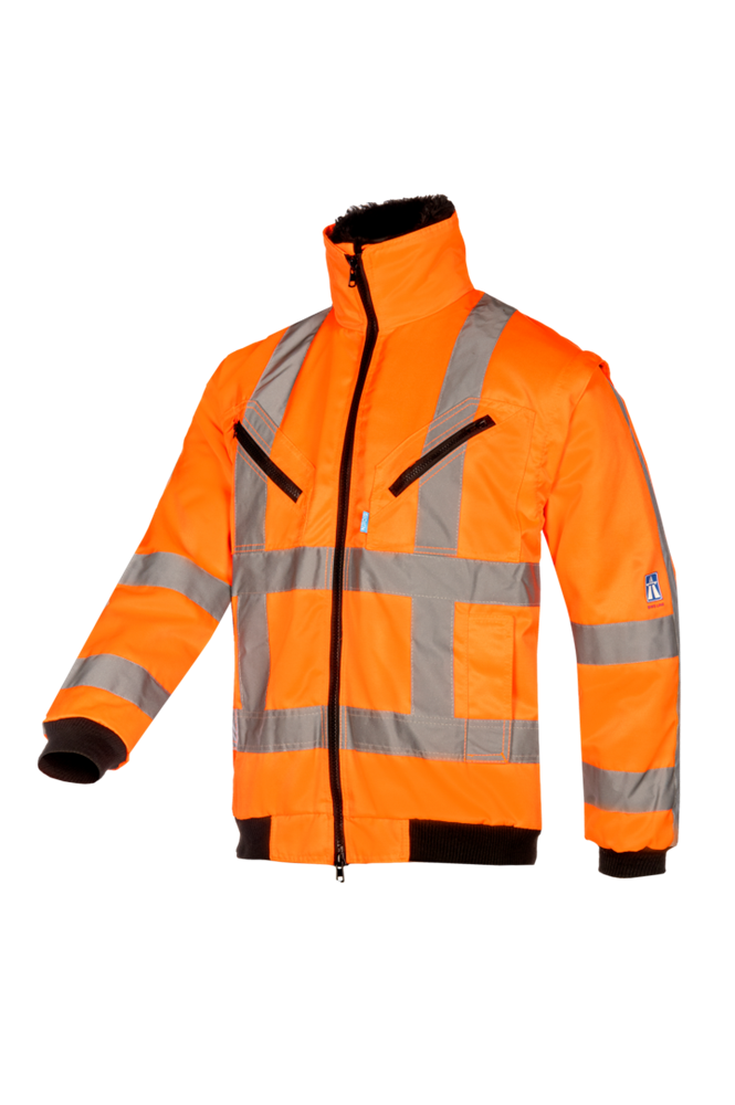 Sioen - Hi-Vis Winter Bomberjack - RWS Klasse 3, Afneembare Mouwen - Eagle - Fluorescerend Oranje - 050AA2PBE