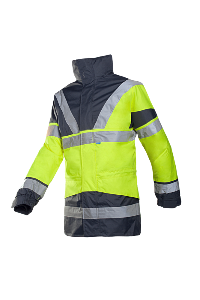 Sioen - Hi-Vis 4-in-1 Winter Parka - Waterdicht & Winddicht - Skollfield - Hi-Vis Oranje/Marineblauw - 209AN2X93