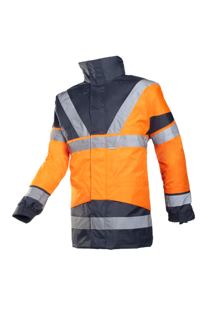 Sioen - Hi-Vis 4-in-1 Regenparka - Waterdicht & Uitneembare Bodywarmer - Skollfield 209A - Hi-Vis Geel/Marineblauw - 209AN2X93