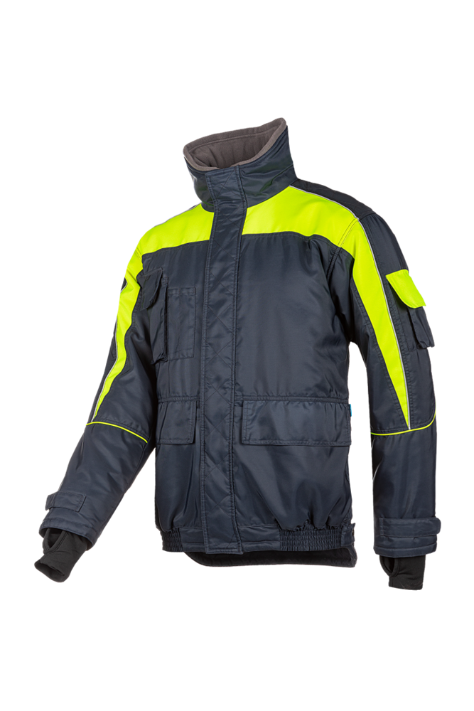 [3.75.33.381.03] Sioen - Koudeopslag Bomberjack - EN 342 - Nibas - Hi-Vis Geel/Marineblauw - 3338A2PM1 (S)