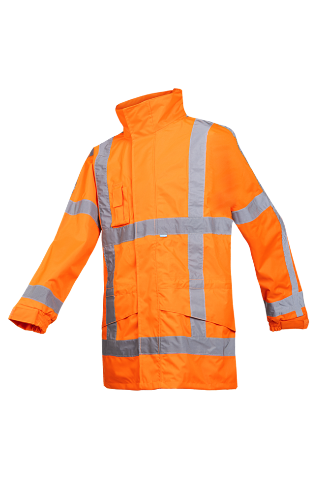 [3.75.35.001.03] Sioen - Hi-Vis Regenjas - Klasse 3 Waterdicht - Boorne - Fluorescerend Oranje - 350AA2EX1 (S)