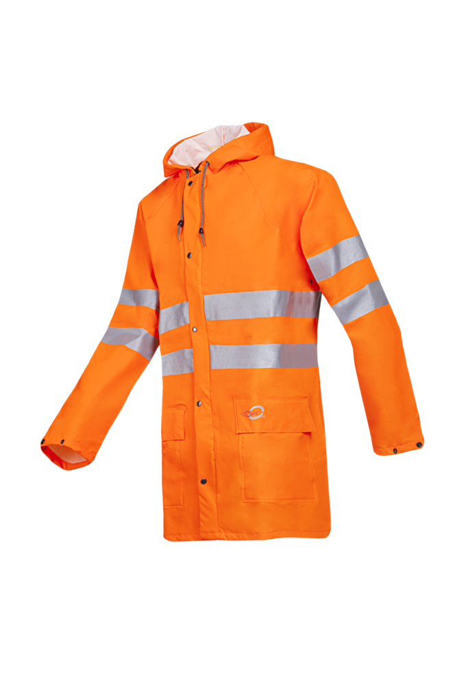 Sioen - Hi-vis Regenjas - Hoge Zichtbaarheid, Waterdicht, Winddicht - Unzen - Hi-vis Oranje - 3720A2FC1