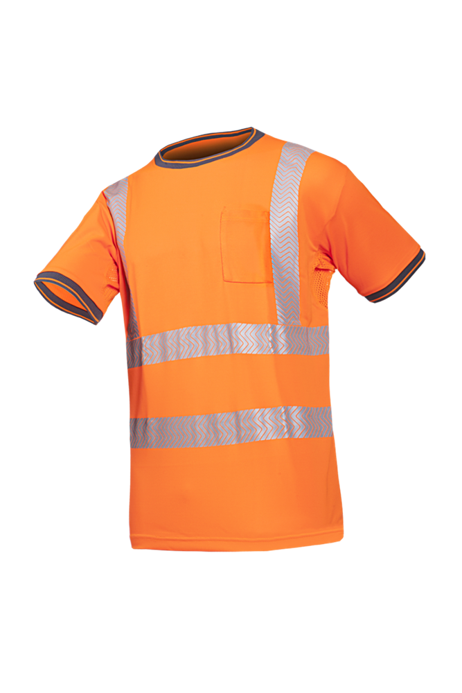 [3.75.38.771.03] Sioen Hi-Vis T-shirt EN ISO 20471 Klasse 2, UPF 50+ Rotella Fluo Oranje 3877A2MC1 (S)
