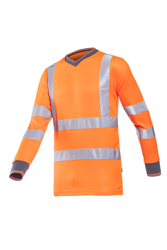 Sioen - High Visibility T-shirt - Reflecterende Tape & Ventilatie - Bresso - Fluo Oranje - 3890A2MV1