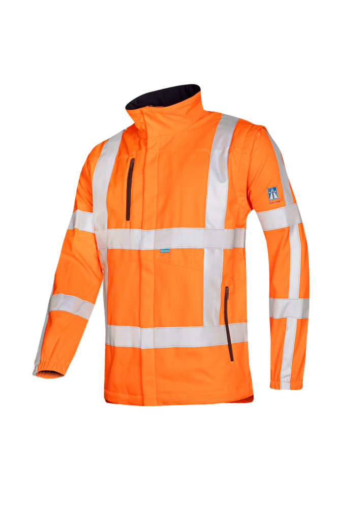 [3.75.49.801.03] Sioen - Goed zichtbare softshell jas - EN ISO 20471 Klasse 3, Winddicht - Alphen - Fluorescerend oranje - 498AA2TU2 (S)