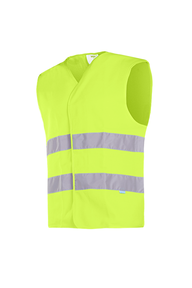 [3.75.90.442.03] Sioen High Visibility Vest EN ISO 20471 Klasse 2 Elba Fluogeel 9044A2PEC (S)