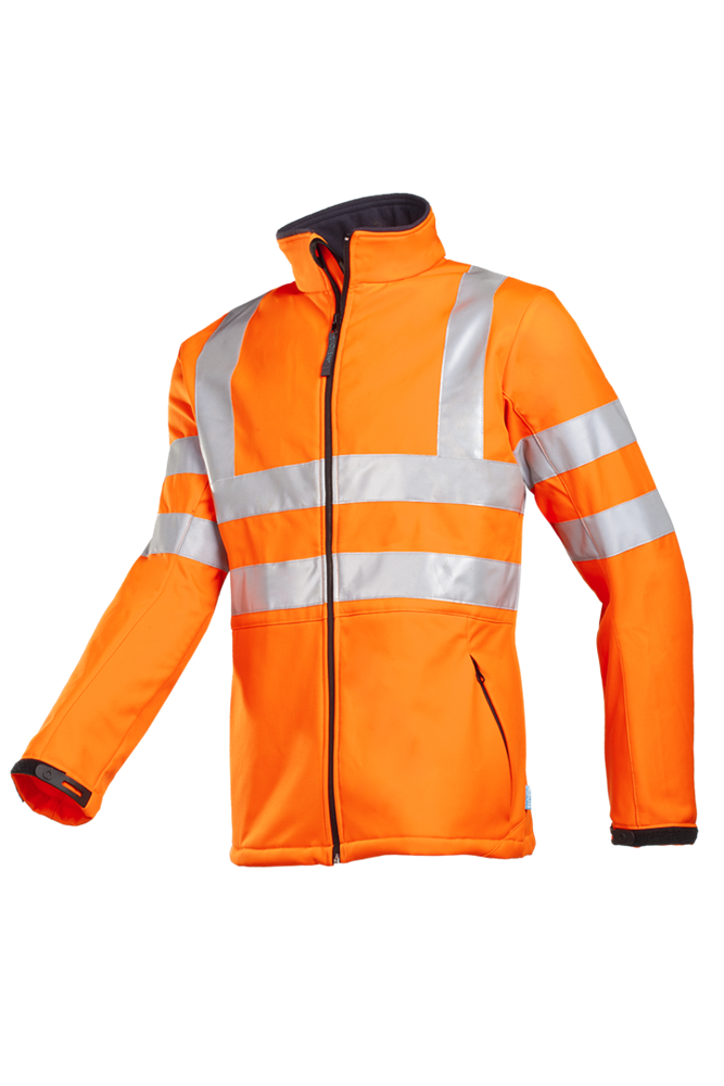 Sioen - High Visibility Softshell Jas - Winddicht, Comfortabel - Genova - Fluo Oranje - 9833A2TU2