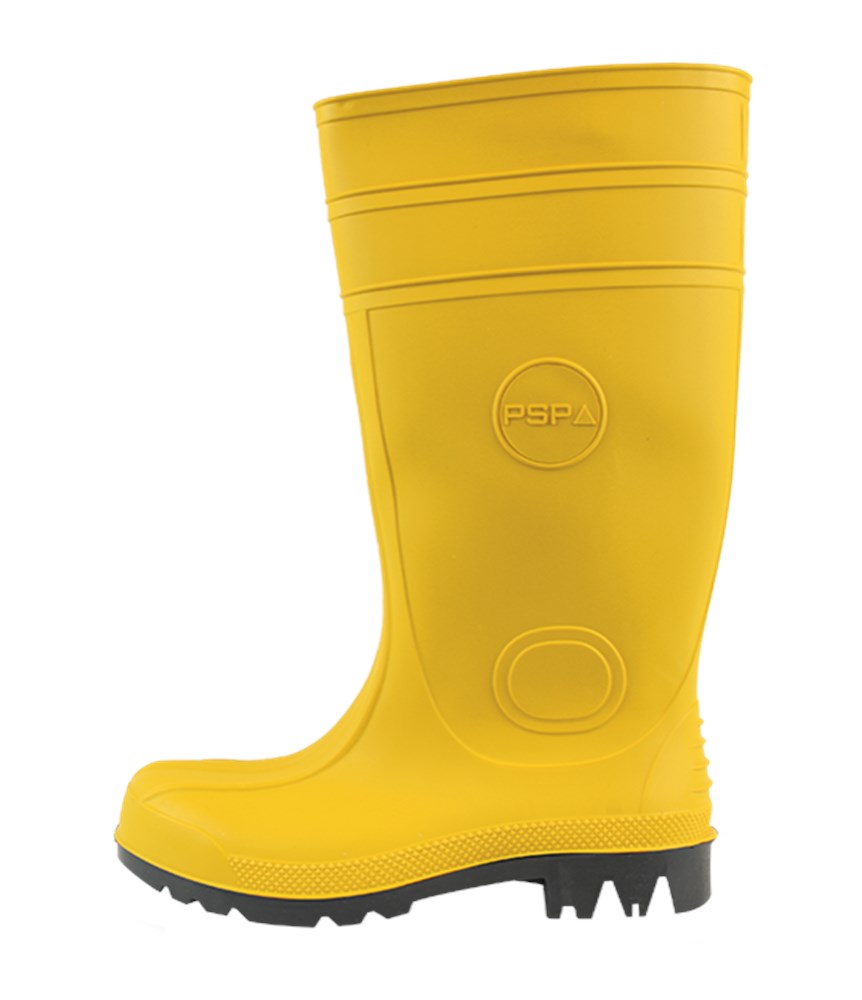 PSP - PVC Veiligheidslaars - S5, Stalen Neus & Middenzool, Chemisch Bestendig - 30-200 - Geel