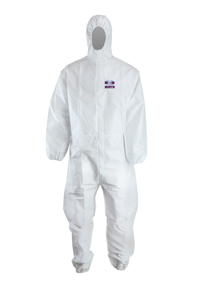 ChemDefend Overall Type 5+6, Antistatisch, Bescherming tegen Radioactieve Deeltjes 255 Wit