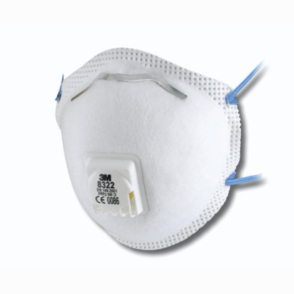 3M - Stofmasker - Cool Flow Ventiel, FFP2 Bescherming - 8322 - Wit