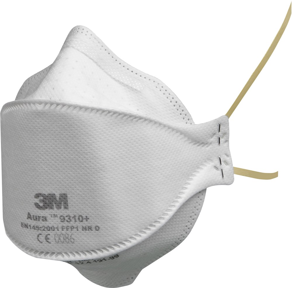 3M - Aura FFP1 Stofmasker - 3-Panelen Ontwerp, Lage Ademweerstand - 9310+ - Wit