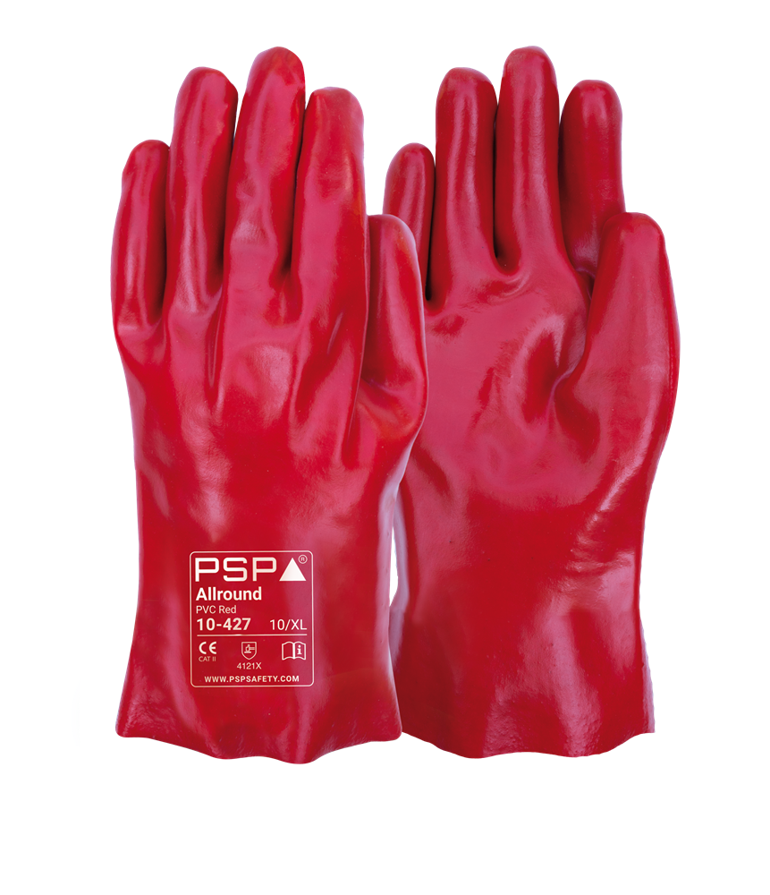 [2.01.10.427.10] PSP - Allround Olie & Vloeistof Beschermingshandschoenen - 10-427 - Rood - Maat XL/10