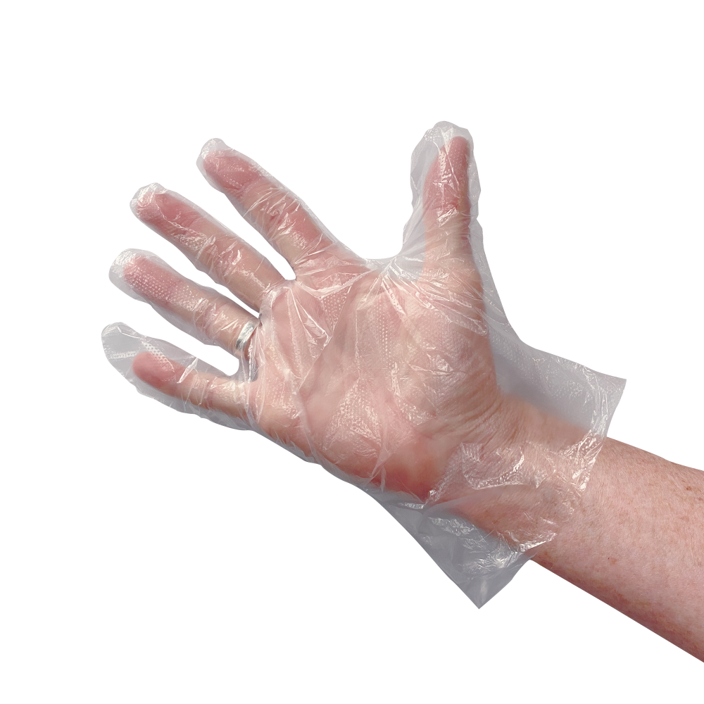 PSP - Disposable PE Handschoen - Embossed, 30mu, Latex-Vrij - 75-400 - Transparant - 100 Stuks