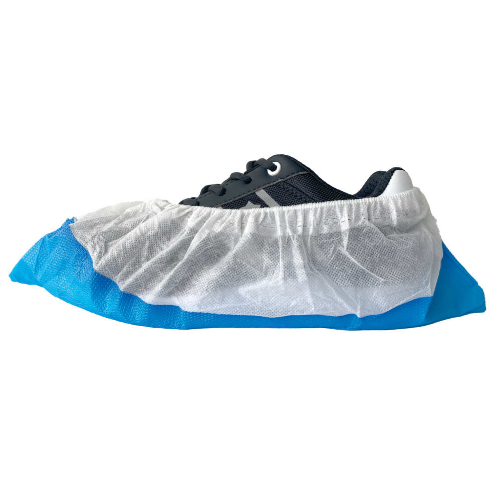 PSP - Wegwerp Overschoen - Antislip Zool - 50-205 - Blauw/Wit - 50 Stuks