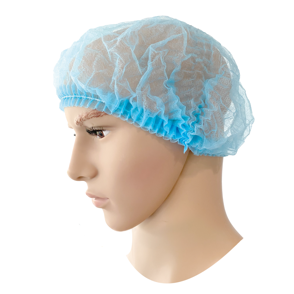 [5.09.55.105.00] PSP - Wegwerp Haarnetje - Voor Eenmalig Gebruik, Latex-Vrij, Goedgekeurd voor Voedsel - Wokkel - Blauw - 100 Stuks