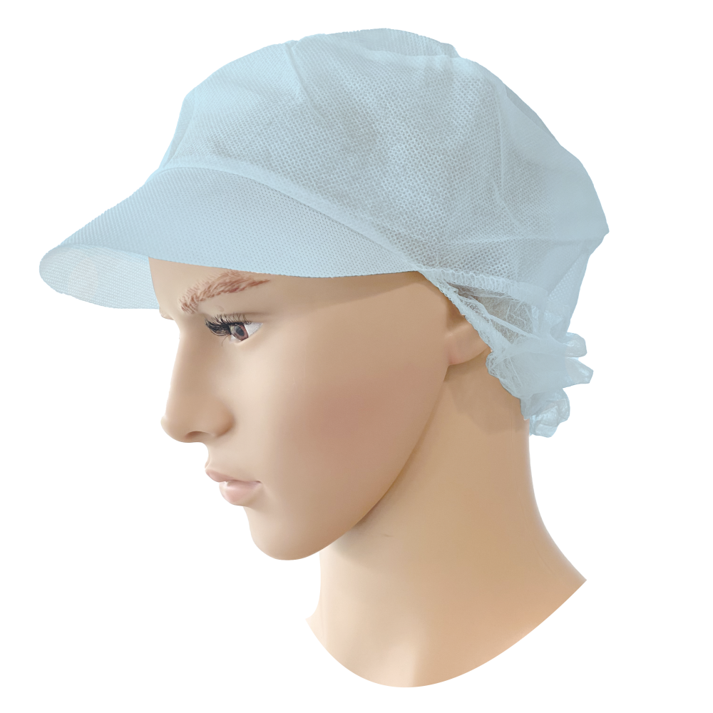 PSP - Cap met Vizier en Haarnet - PP - Blauw - 100 stuks