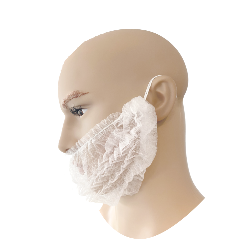 PSP - Wegwerp Baardmasker - Minimaal Risico - 55-501 - Wit - 100 Stuks