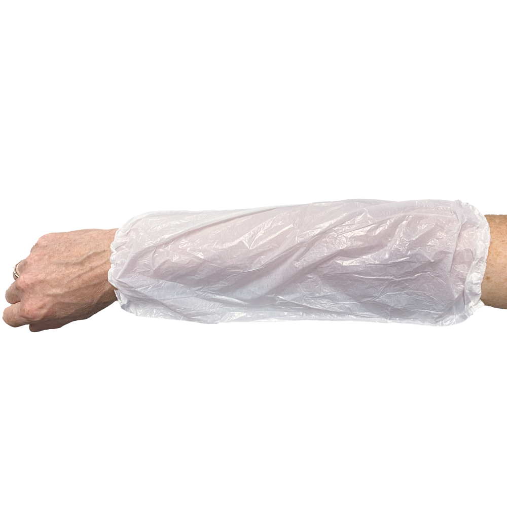 PSP - PE Wegwerpoversleeves - Bescherming tegen Vloeistoffen & Vuil - 65-111 - Wit - 100 Stuks