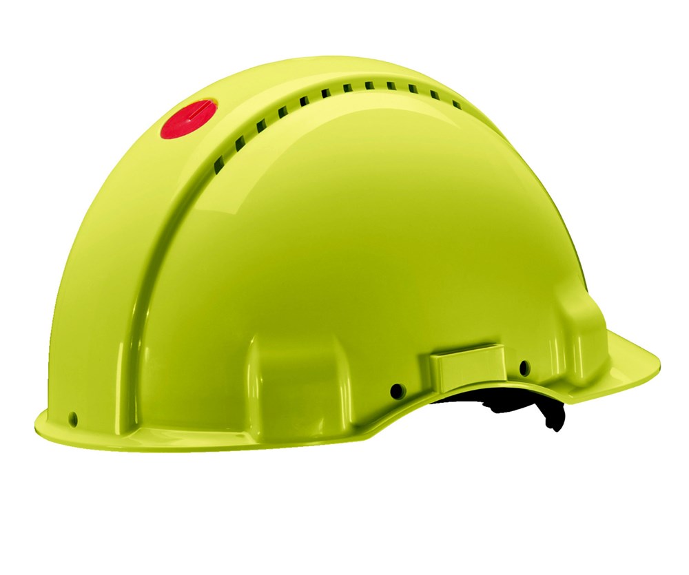 3M - Veiligheidshelm - UV Indicator, Ventilatie, Ratelverstelling - G3000NUV - Hi-Viz Geel - G3000NUV GB