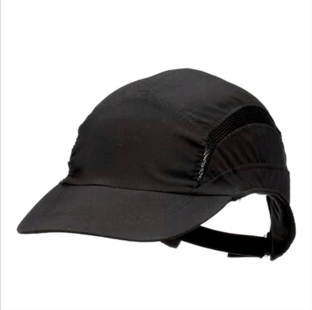 [7.21.20.306.08] 3M First Base 3 Bump Cap Black Standard Visor 70mm