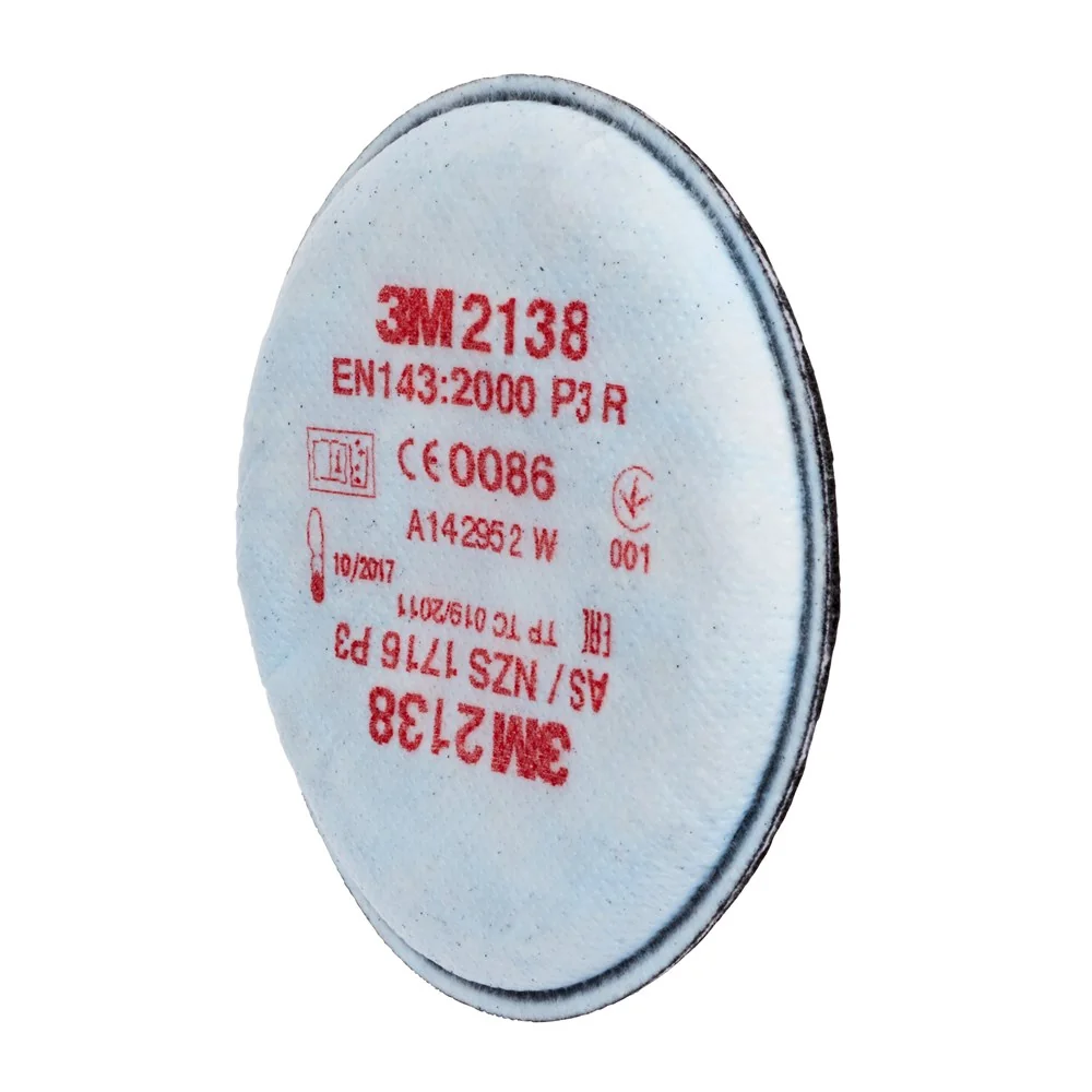 3M - Fijnstoffilter - P3 & Hinderlijk Niveau OV/AG - 2138 - Wit/Rood