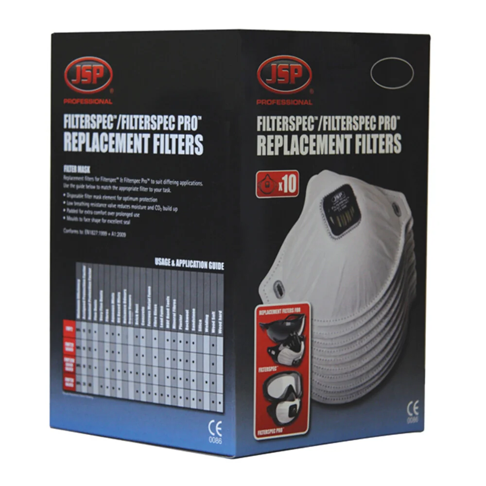 JSP - Filterspec Vervangingsfilters - FFP3V Filtratie - ASG03B