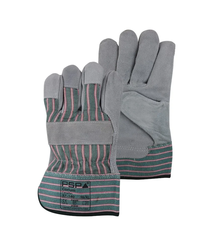PSP - Werkhandschoenen - EN388 4143X Slijtvast, Scheur- & Punctiebestendig - 37-140 Corium Canadian - Groen/Gestreept