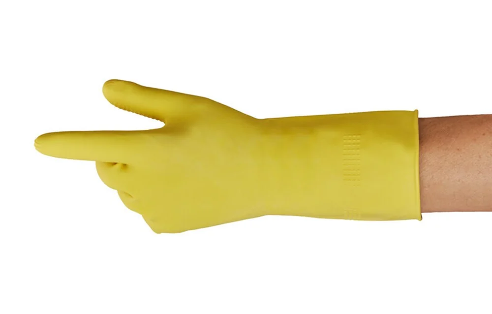 Ansell - Rubberen Handschoenen - Chemische & Mechanische Bestendigheid, EN 388 3110A, EN ISO 374 AKLPT - AlphaTec 87-063 - Geel