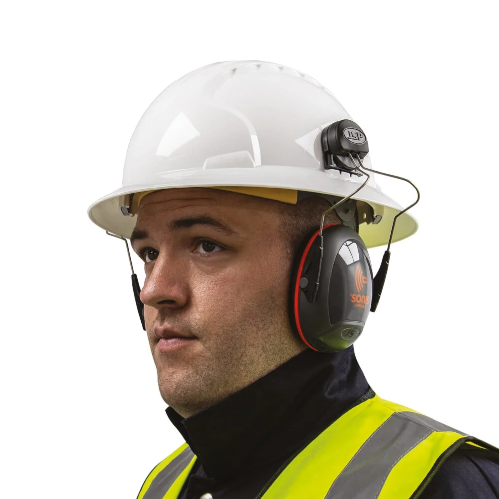[6.31.20.020.90] JSP Sonis Compact Full Brim helmbevestigde gehoorkap, 31 dB SNR