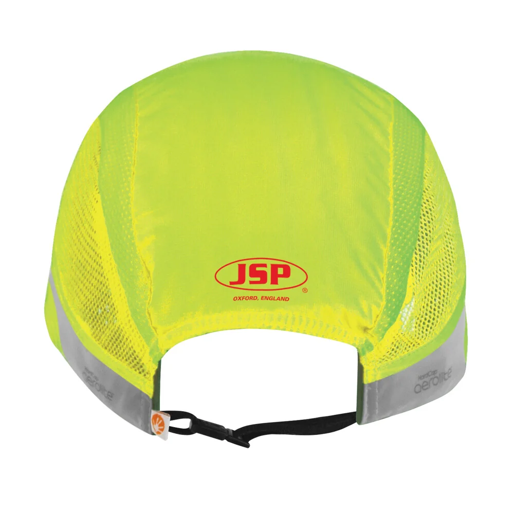 [7.31.20.020.25] JSP HardCap AeroLite AAG000 2.5 cm peak bump cap, high-visibility yellow