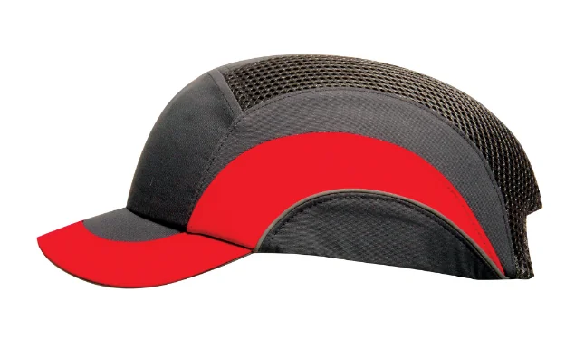 JSP ABS000 HardCap A1+ 5 cm Klep grijs/rood