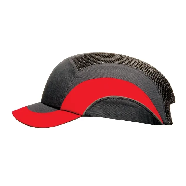 [7.31.20.300.72] JSP HardCap A1+ ABS000 5 cm peak bump cap, grey/red
