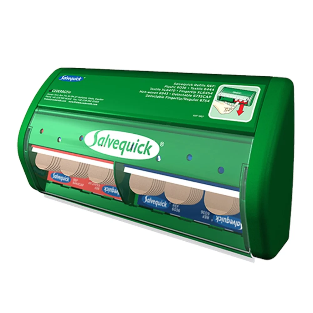 [9.95.43.350.10] Salvequick - Pleisterdispenser voor Eerste Hulp - Eénhandsbediening - Dispenser