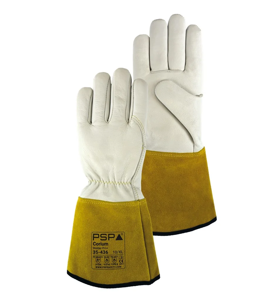 PSP - Lastehandschoenen - Hitte- & Snijbestendig, Kevlar® Naden - Corium Welder Pro+ - Wit/Geel - 35-436